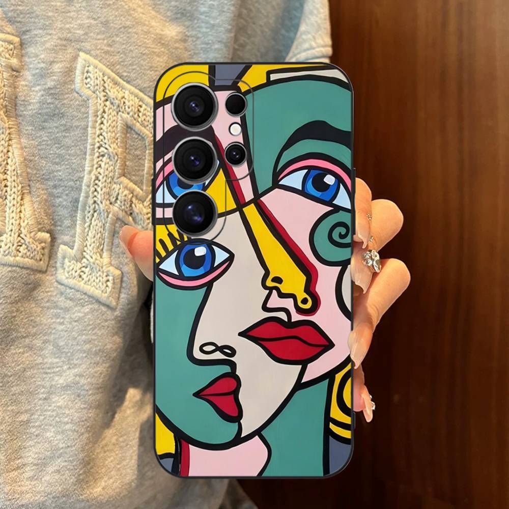 Picasso Abstract Art Painting Phone Case For Samsung S 24 Fe 25 Ultra Plus 20 Lite 21 30 22 23 24 22 Ultra 5G Fundas