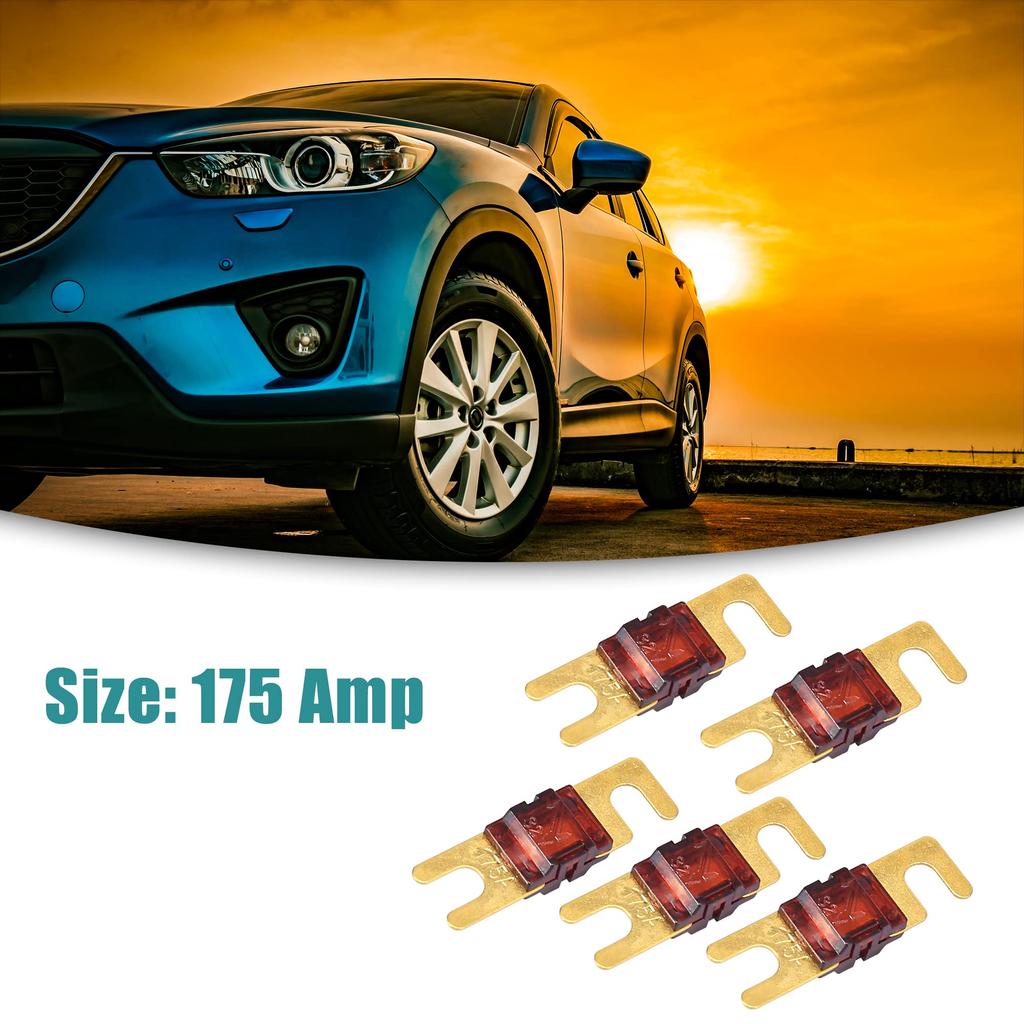 ACROPIX AFS Mini ANL Fuse Auto Voice Amplifier Auto Car Vehicle Truck Motorcycle Boat 175 Amp Brown 5pcs