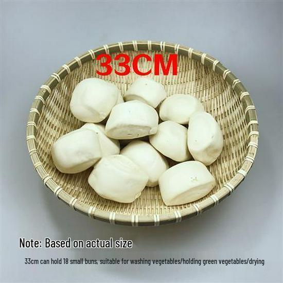 Bamboo Handmade Woven Basket - Steamed Bun, Bread Storage & Draining Sieve