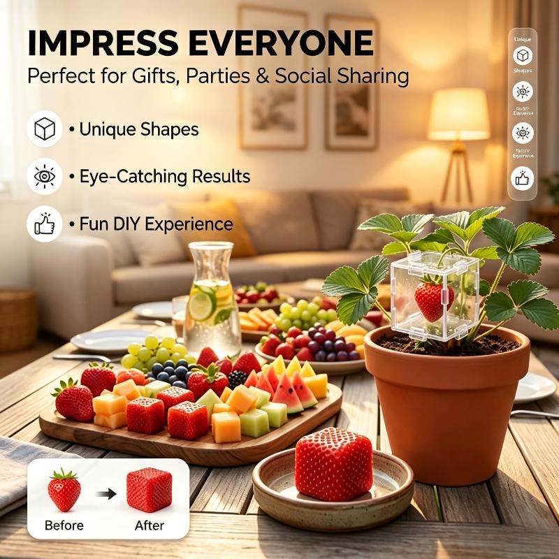 Frucht-Gemüse-Formung Drehte Kunststoffform Zum Wachsen Einzigartig, Wiederverwendbar Transparent Garten-Formungs-Boxen-Set Für Tomate