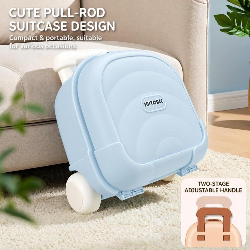 Retractable Handle Mini Suitcase Storage Box Desk Organizer Toy Box Home Organization