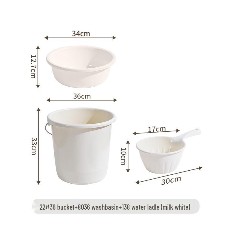 KODENOR Portable Water Bucket, Basin & Ladle Set