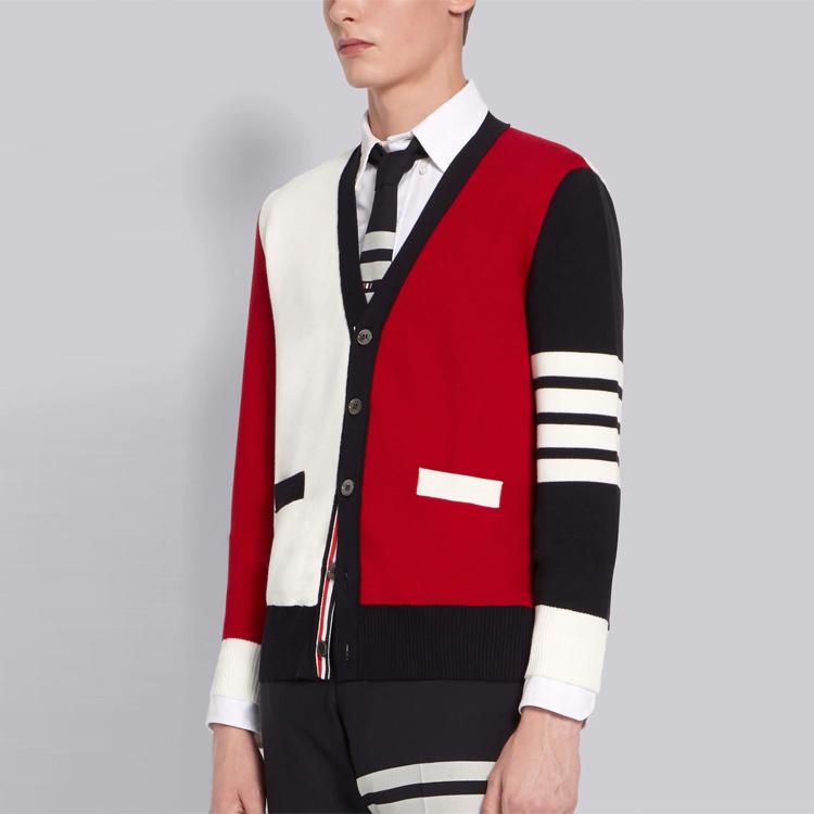 THOM BROWNE Knitwear Men's Multicolor V-neck Moderate Other MKC171F-00219-960