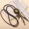 Classic Bolo Tie for Men Women Vintage Hat Pendant Viking Bolotie Necktie Western PU Leather Rope Tie Concert Shirt Tie Jewelry