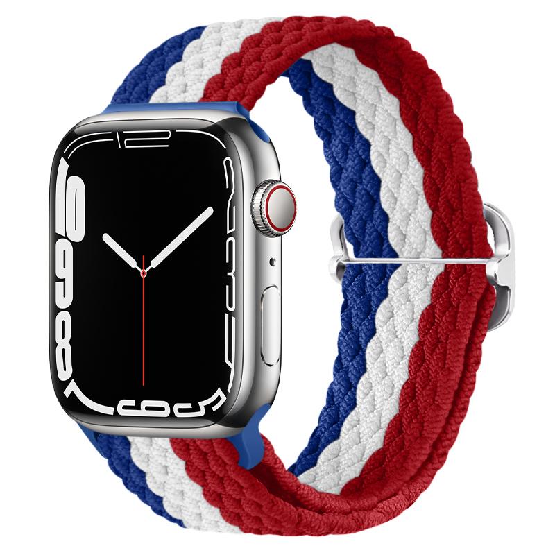 Braided Loop Strap for Apple Watch Band 44mm 40mm 49mm 45mm 41mm 46mm 42 38mm Nylon Bracelet iWatch Series Ultra 10 9 8 7 6 5 SE