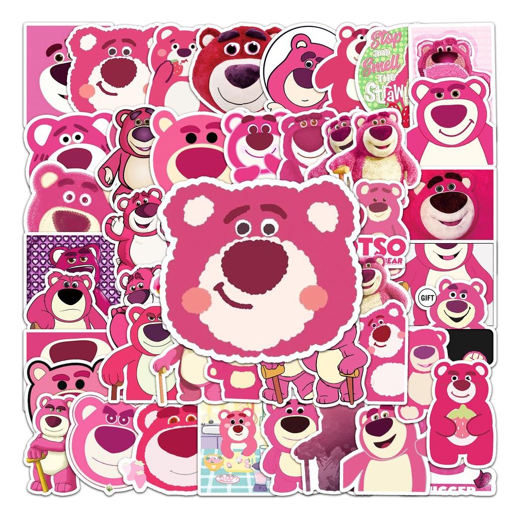 Adorable 50 Pcs Lotso Cartoon Stickers For Children's Toys Waterproof Sunproof