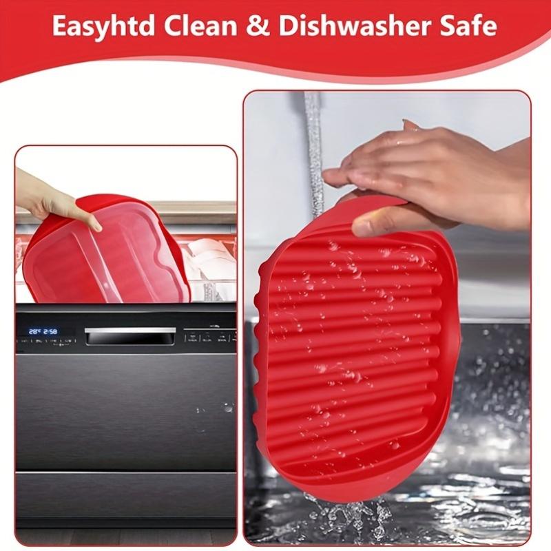 Microwave Bacon Maker Cooker Tray with Splatter Lid Safety Quick No Mess Pizza Tray in few Minute Efficient Food PrepKitchenTool