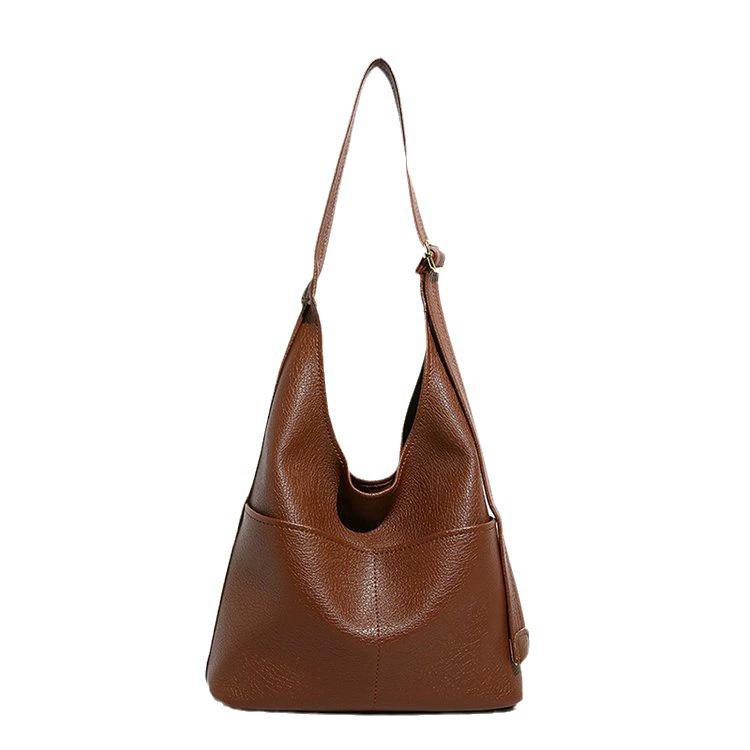Hobo Bags for Women Soft Slouchy Shoulder Bag PU Leather Fashion Handbag коричневый