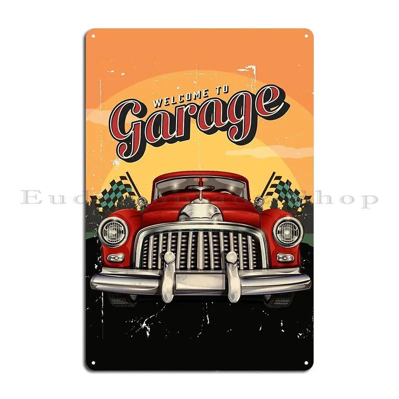 Welcome To Garage Timegraf Metal Plaque Poster Designer Club Party Party Living Room Tin Sign Poster