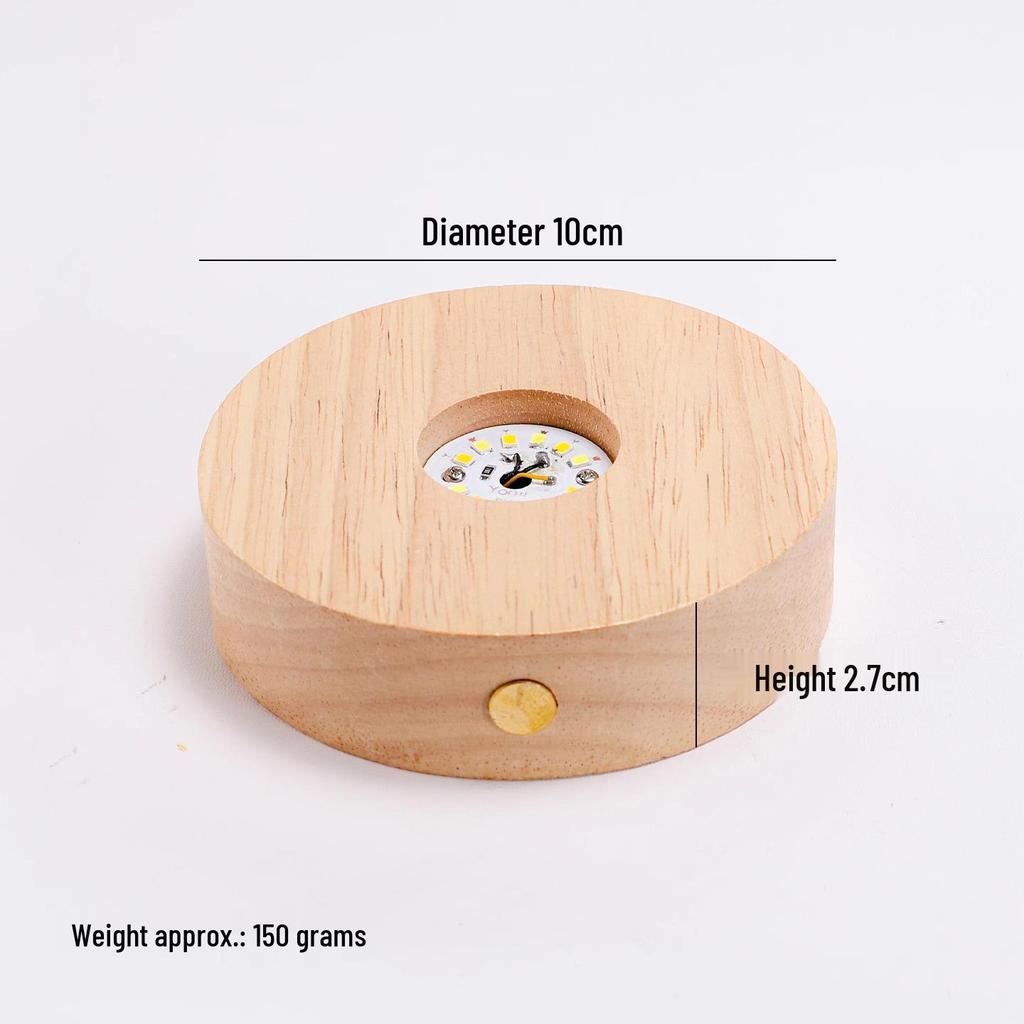 Luksusowa Podkładka Drewniana z Podświetleniem na Kieliszki do Wina i Koktajle