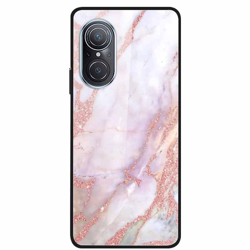 For Huawei Nova 9 10 Case Marble Tempered Glass Cover Hard Back Case For Huawei Nova9 10 SE Capa Nova10 Shockproof Funda Coque
