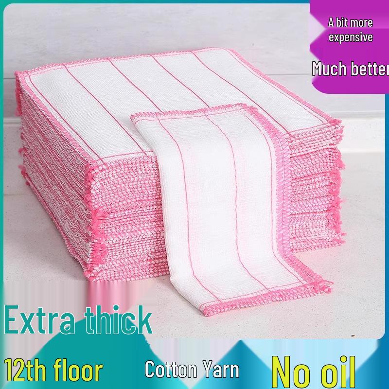 Non-Stick Oil Dishcloth: Absorbent, Lint-Free Linen Kitchen Towel for Easy Cleaning