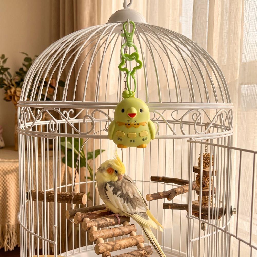 Recording Parrot Teach Talking Bird Shape Voice Recorder Keychain Funny Bird Training Toy Gifts