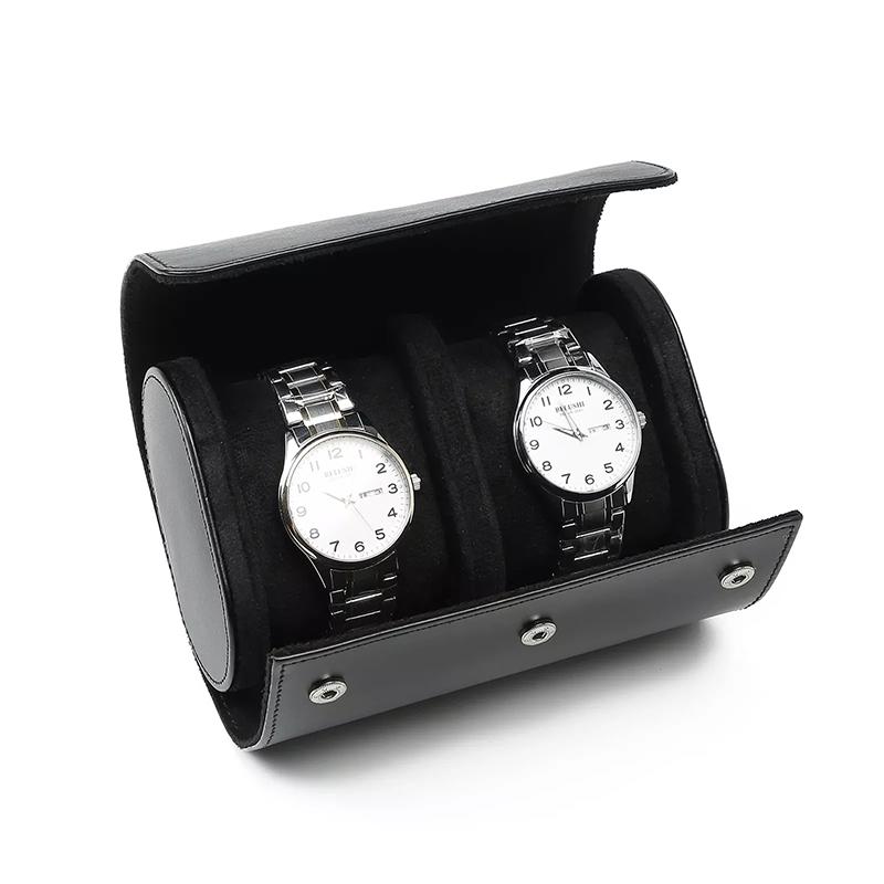 Caja de Almacenamiento para Relojes de 1/2/3 Piezas Estuche Portátil Vintage de Cuero Caja de Exhibición Lujo Sofisticación Colección de Moda Regalo
