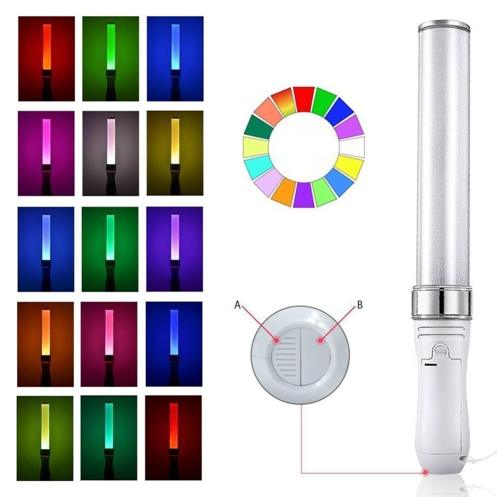 Wedding Party Celebration 15 Colors Battery Powered LED Glow Stick Light Stick Concerts Decor