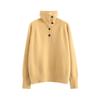 Korean Style Cashmere Sweater Turtleneck Women's Jumper Autumn Winter Buttons Loose Pullover Long Sleeve Knitwear