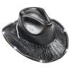 Party Ready Denims Hat Western Role Playing Hat Light Up Hat Shining Glitter Hat for Party Goers and Night Runners