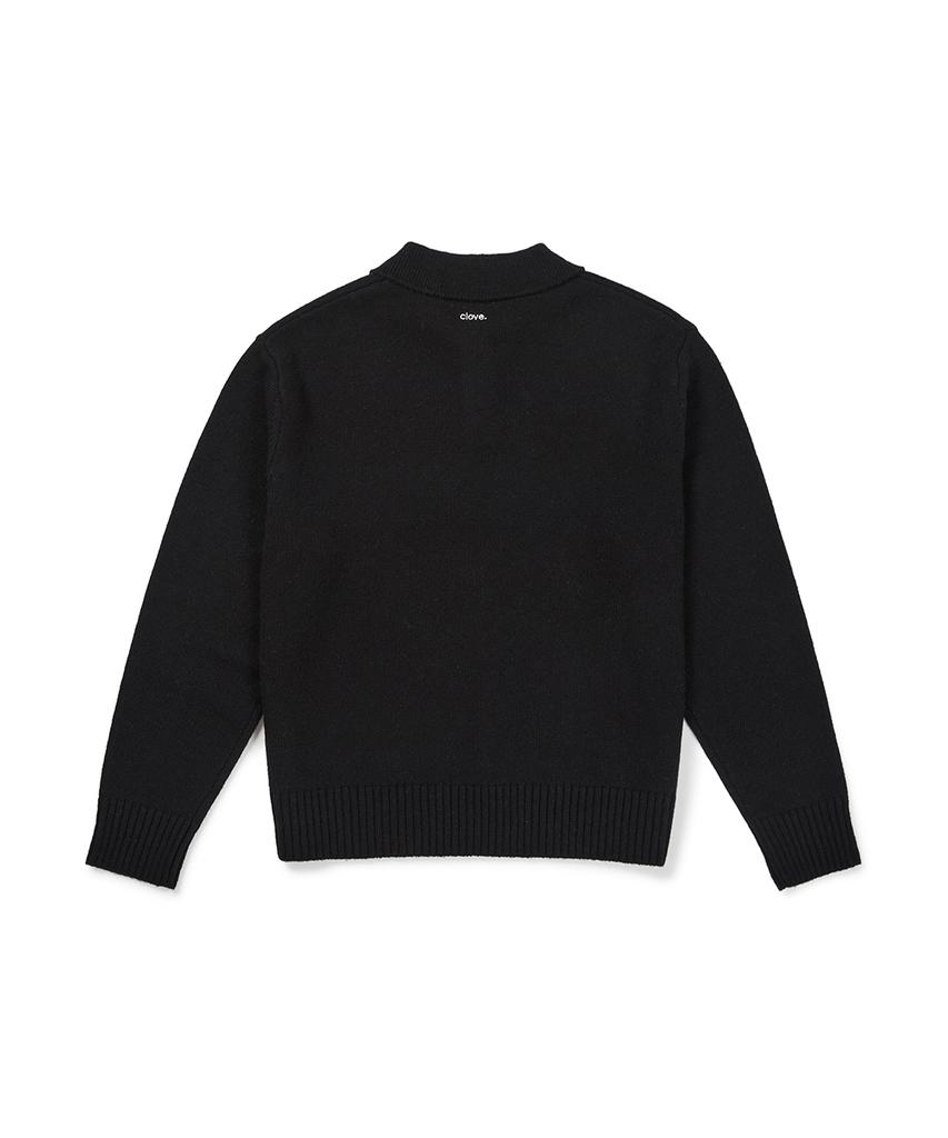 CLOVE [26Fw CLOVE] Argyle Collar Pullover (Black)