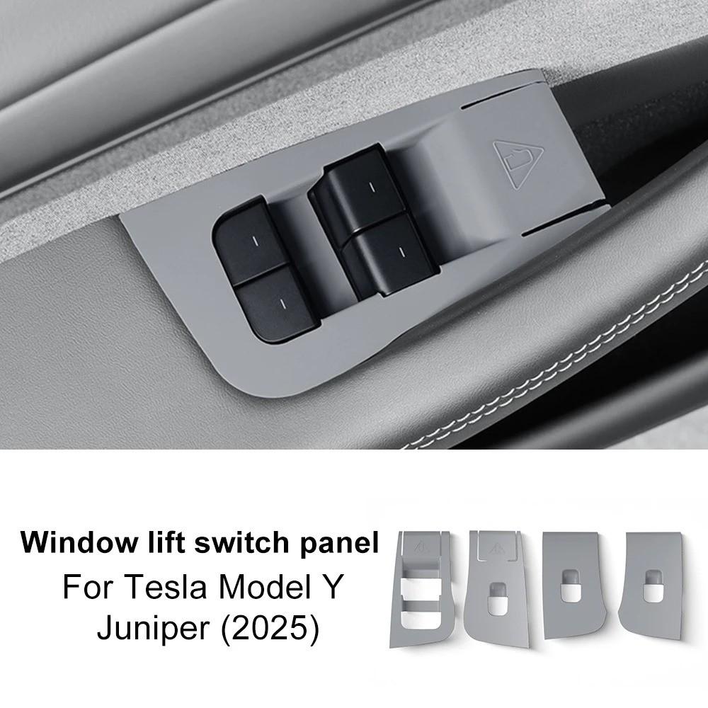 Silicone Window Switch & Door Handle Cover Set for Tesla Model Y Juniper 2025 2026 2027 2028, Anti-Dust Protector Sticker