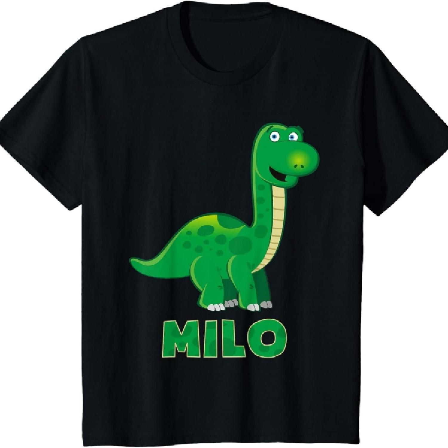 

Kids Dino dinosaur name Milo T-Shirt XXXXXL чорний