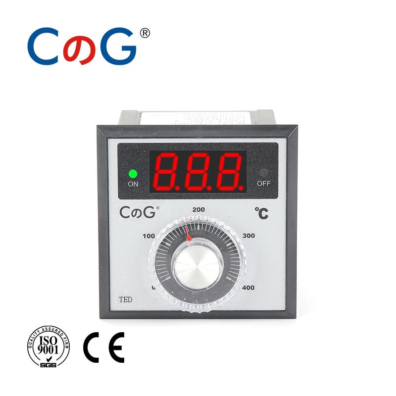 TED 72*72mm K J PT100 Type AC220V 110V 24V 380V Knob 0-100 300 400 600 Degree Digital Thermostat Powered Temperature Controller