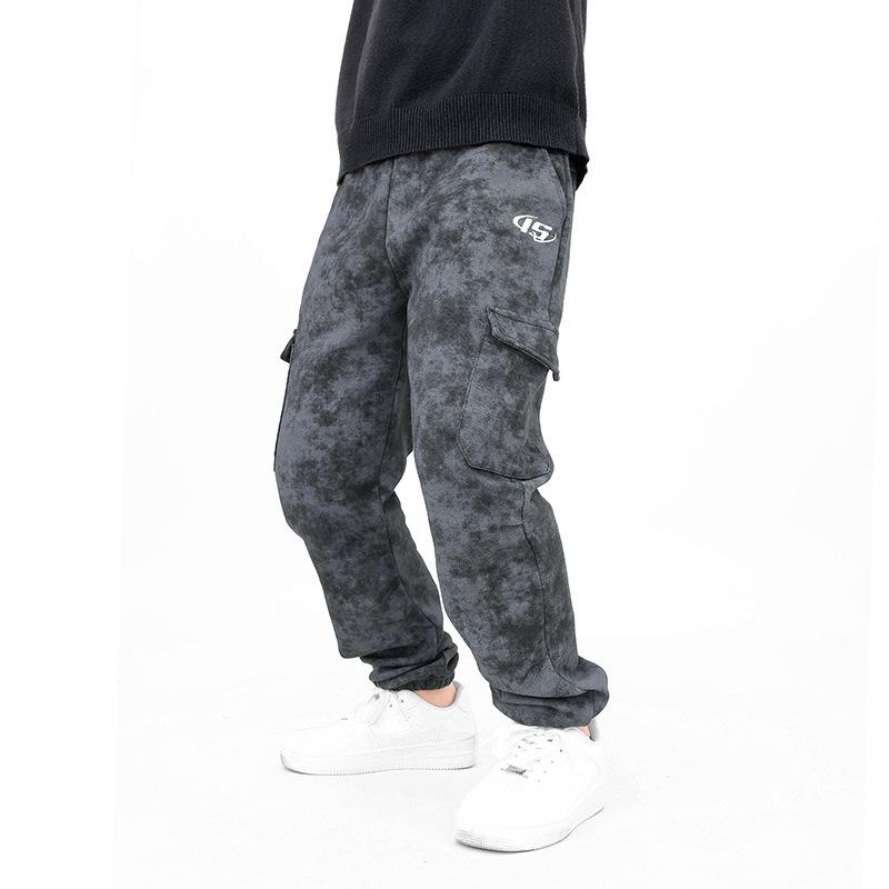 Korean Style Boys Casual Cargo Pants For Big Kids Autumn