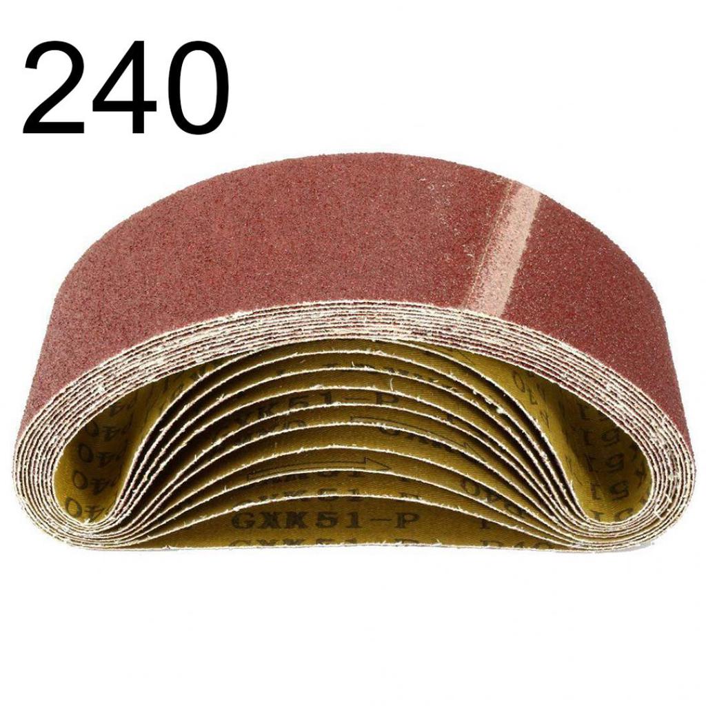 10Pcs Annular Adhesive Assorted Abrasive Grit Sanding Belt Sandpaper Sander