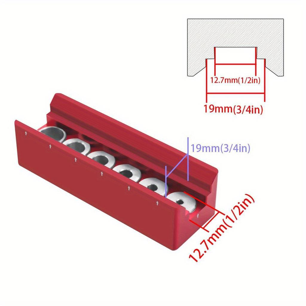 Inch Portable Drilling Guide, 6 Hardened Drill Guides Vertical Pocket Hole Jig Dowel Hole Positioner Locator for Carpentry