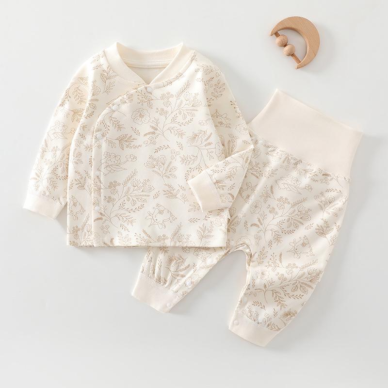 Autumn Baby Clothes Set: Cotton Pajamas & Pants for Newborns (Unisex)