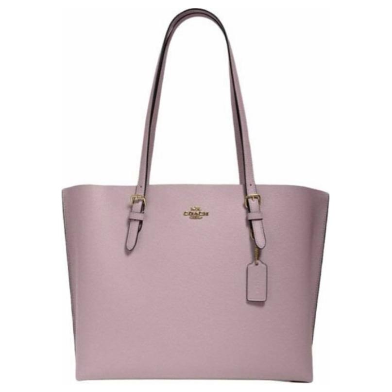 

Coach Lilac Pebbled Leather Large Tote Bag with Gold Hardware for Daily Use Basic Set (Bag+Dust Bag)