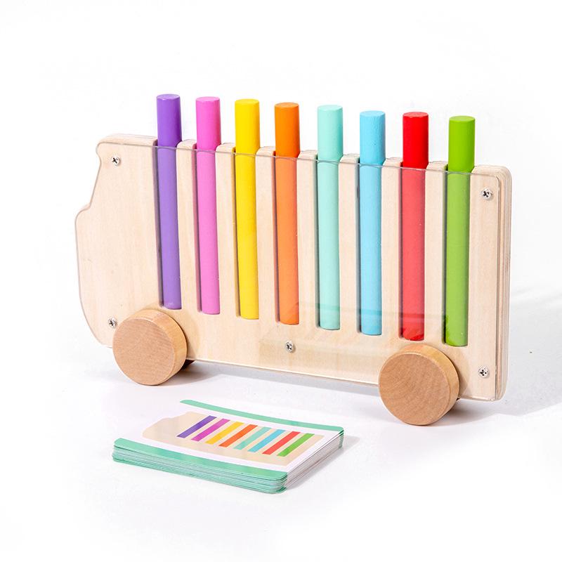 Giocattoli in legno Montessori: Scatola per lo Sviluppo della Prima Infanzia con Cassetto a Sfera Rotonda per Bambini
