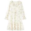 Sweet Floral Ruffle V-Neck A-Line Dress