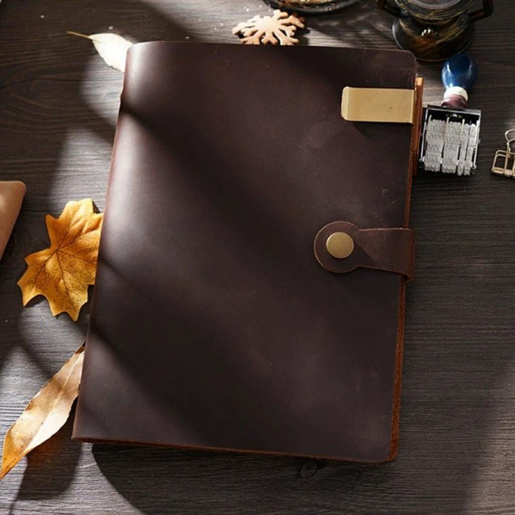 Vintage A5 Notebooks & Journal, Soft Leather Notepad Cover With Insert Paper, Handmade Sketchbook Diary School Office Stationery