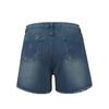 High-Waisted Ripped Washed Denim Shorts - Women's Summer Hot Pants
