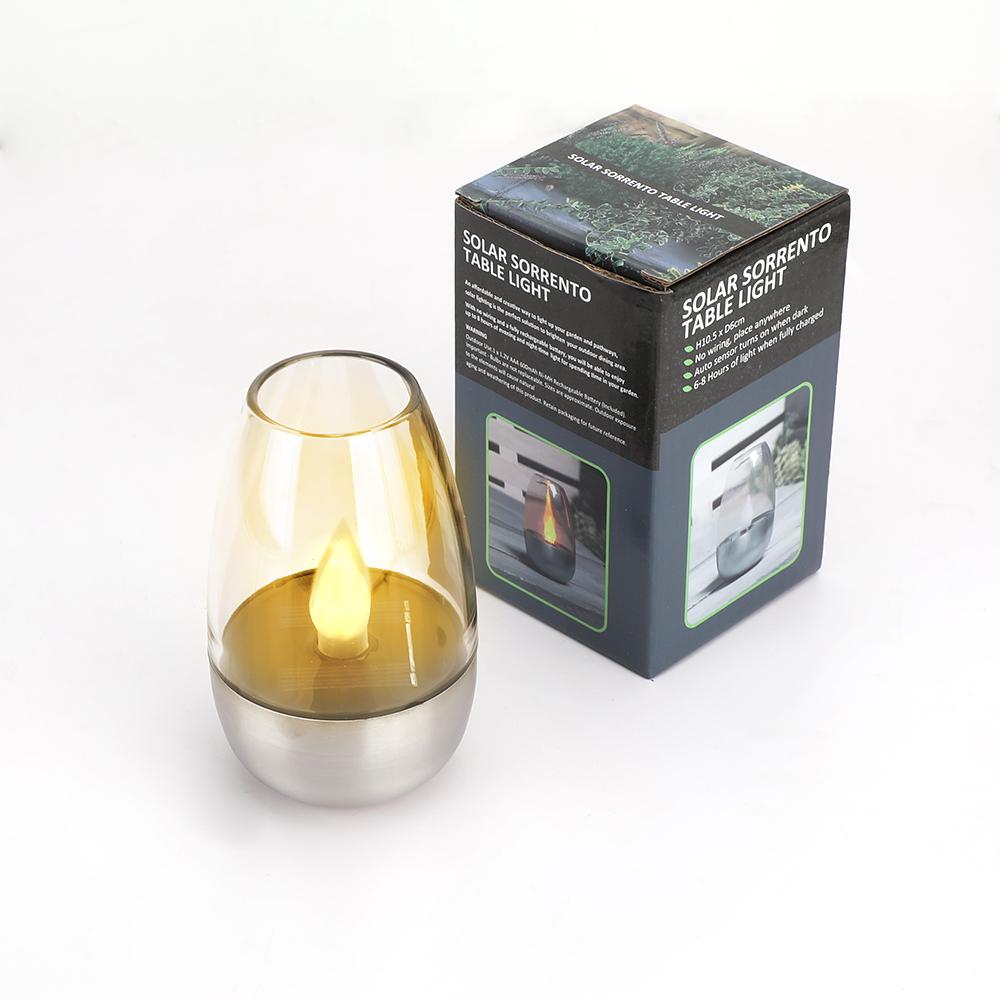 Solar Outdoor Candle LED Night Light Suitable for Indoor Desktop Step Decoration Garden Lawn Guardrail Street Stairs Steps Party