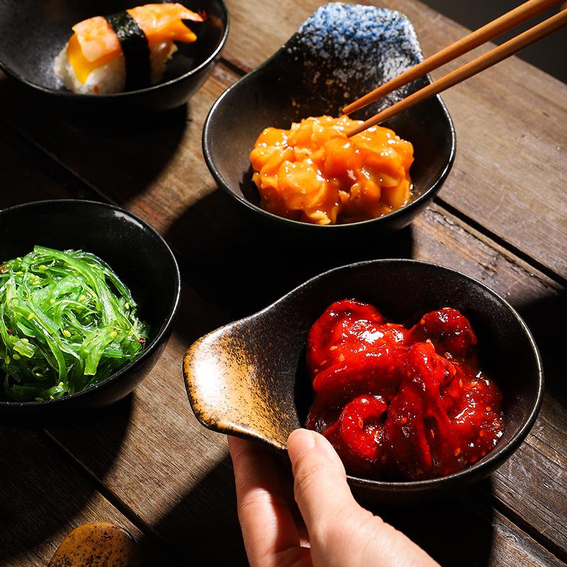 Japanese-style Ceramic Tableware, Small Plates, Kitchen Soy Sauce and Vinegar Seasoning Plates, Dipping Ingredients