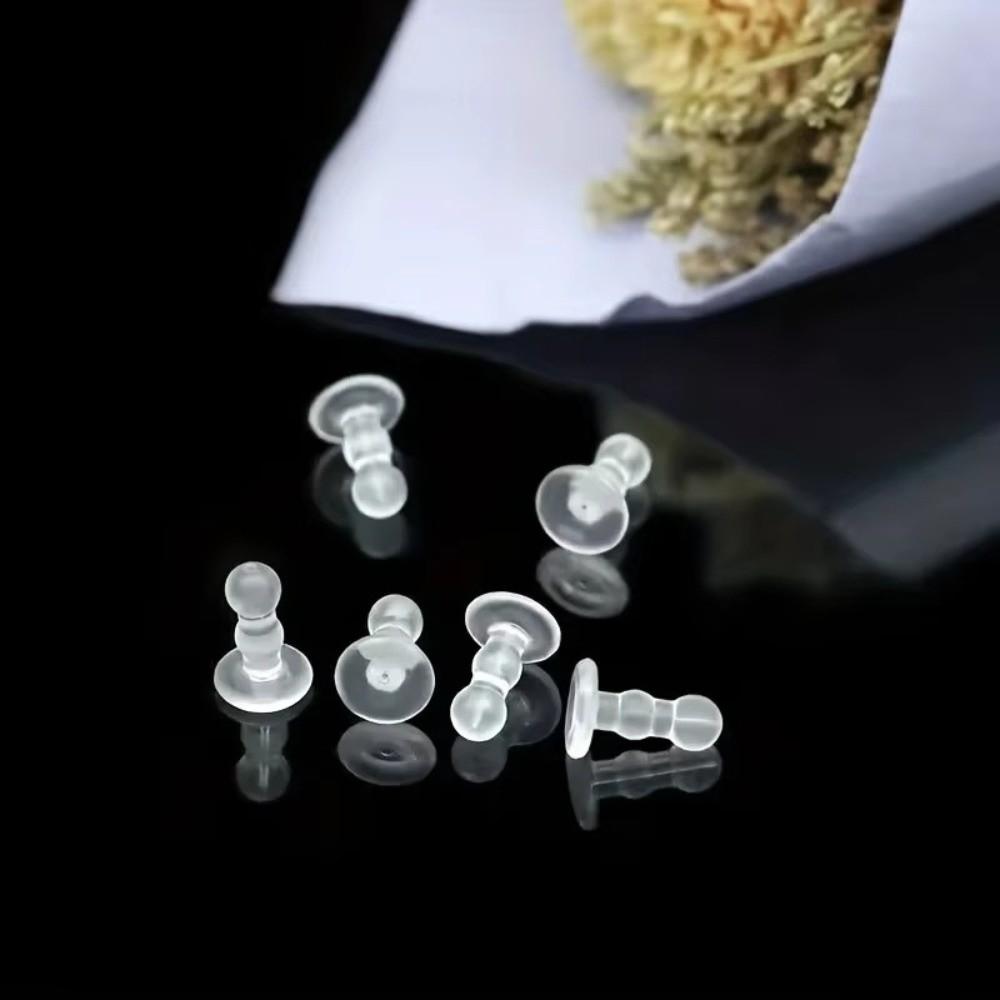 50PCS Silicone Full Coverage Earplug Soft Safety Earring Back New Ear Pad Jewelry Production
