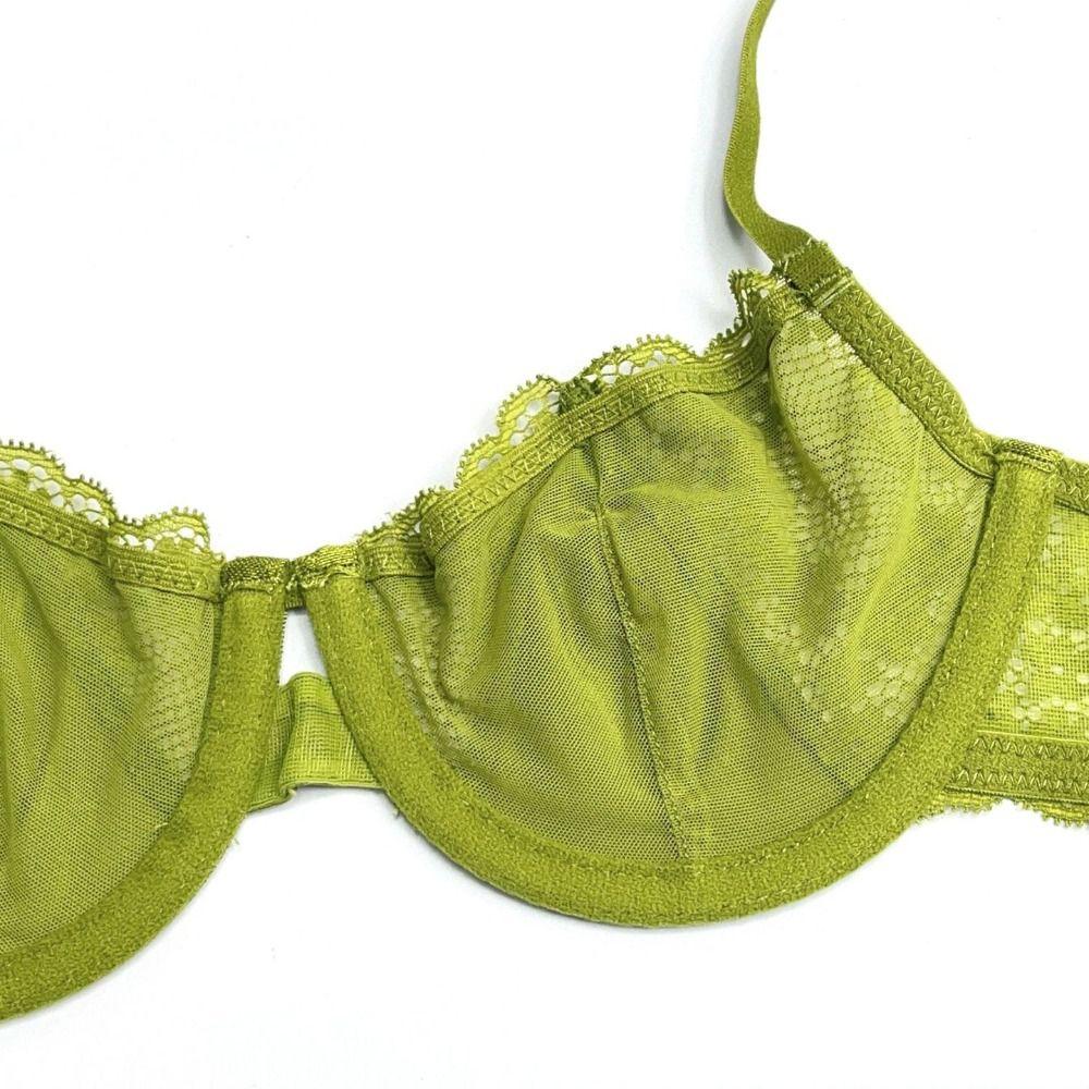 Satin Silk Push Up Bra Mesh Underwear for Women Intimates Lace Flower Bra Beach