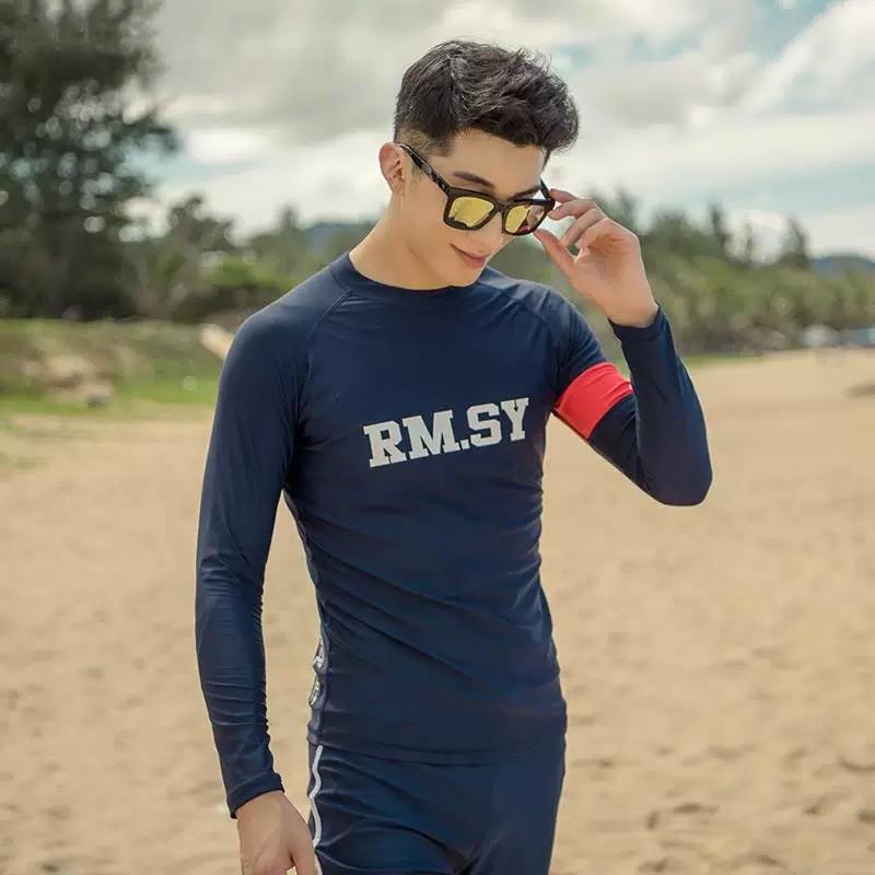 

Korean Couple Diving Suit Women s Split Long-sleeved Trousers Sun-proof Quick-drying Slimming Surfing Snorkeling Jellyfish Swimsuit L