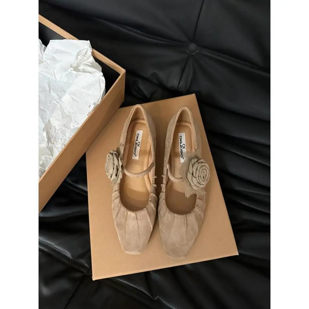 Fashion 2024 Designer Women's High Heels Fashion Light Flower French Style Dress Mary Jane Shoes