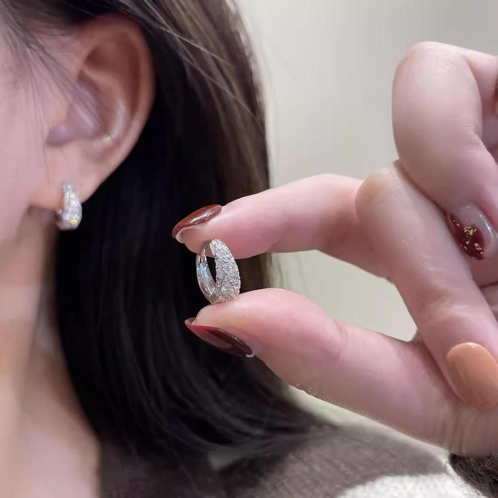 925 Sterling Silver Hoop Earrings: 2025 Modern Niche Design - Elegant & Luxurious for Women