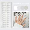 Detachable Solid Color Fake Nails Wearable Press-on Nails New Short Round Head False Nails  Women