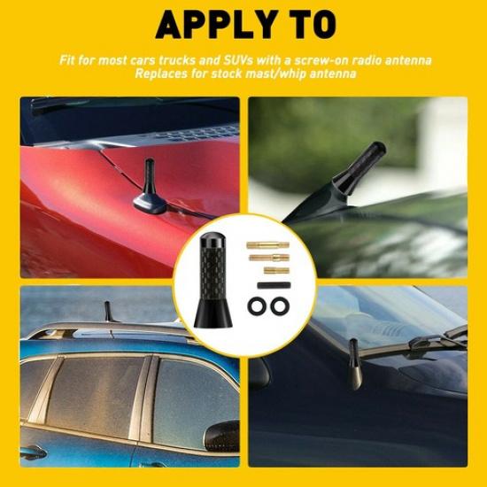 Auto Car Carbon Antenna Fiber Radio AM/FM Vehicle Roof Aerial Stubby EAR 1.4inch