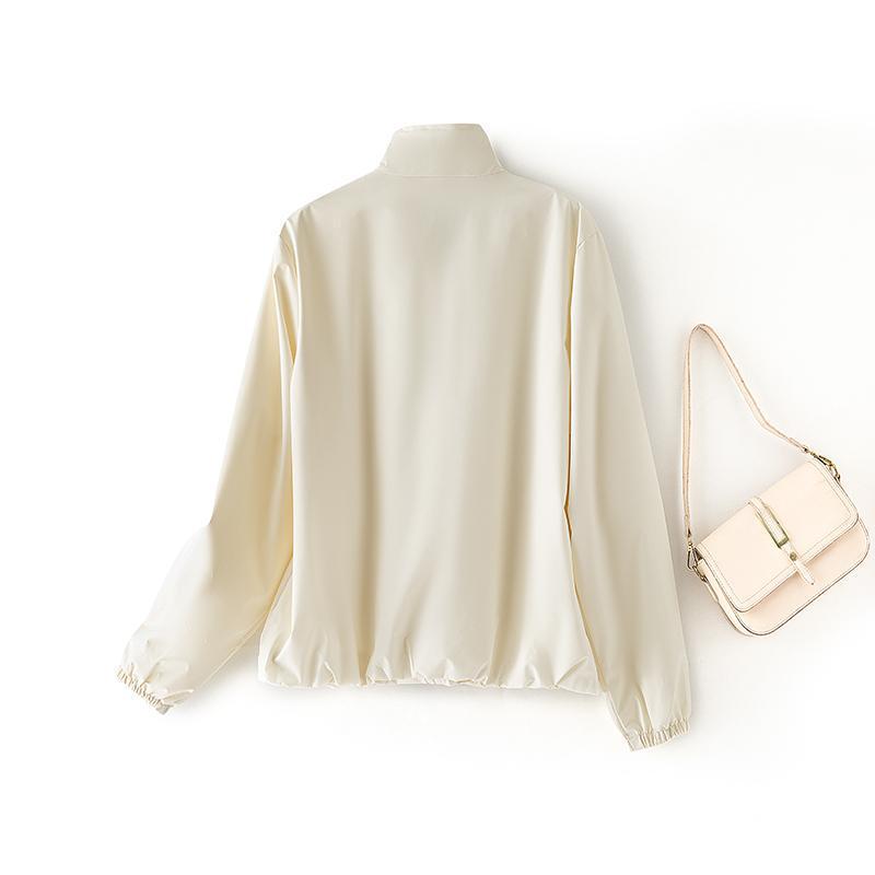 2025 Aurora Wind Casual Women's Petite Versatile Windbreaker Jacket - Spring/Autumn Solid Colors