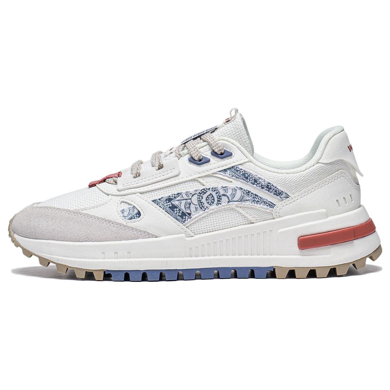 

New LiNing Wind Rider 2.0 Anti Slip Wear Resistant Low Top Sports Casual Shoes Women s Beige White Blue AGCT156-4 39