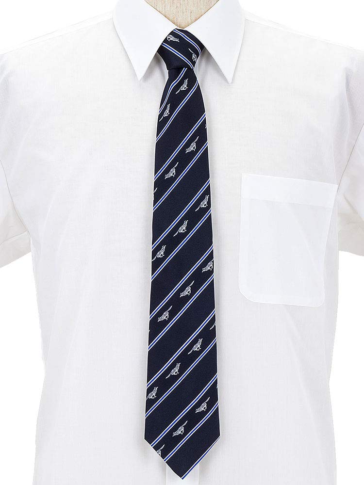 [COLORATA] Colorata Wolf Tie (145 x 8.5cm  Navy  Stripe  100% Silk  Jacquard Weave) Animal  Gift Present