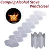 Camping Alcohol Stove Windscreen Stainless Steel Outdoor Stove Windscreen Portable Alcohol Stove Rack for Outdoor Camping Hikin