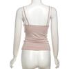 Ins Style Draped Collar Cami Top Women Sexy Pure Desire Spaghetti Strap Vest Summer Daily Wear