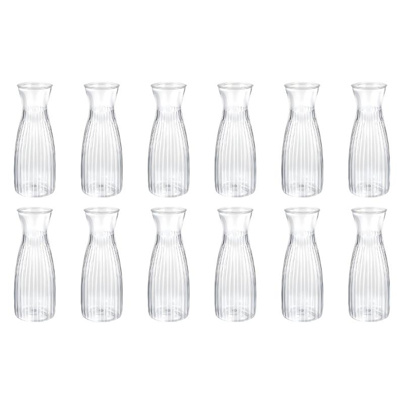 Plastic Bud Vases Bulk for Centerpieces,Clear Retro Decorative Vases for Flowers,Wedding Rustics Home Table Decors 1