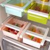 2Pcs Durable ABS Storage Rack Sliding Kitchen Refrigerator Fridge Shelf Holder Storage Box Home Supplies
